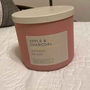 Bath and body works Apple and Charcoal three wick candle.